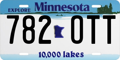 MN license plate 782OTT