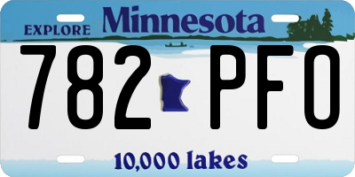 MN license plate 782PFO