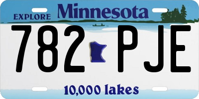 MN license plate 782PJE