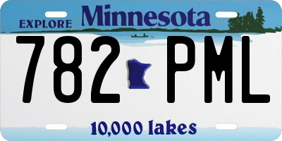 MN license plate 782PML