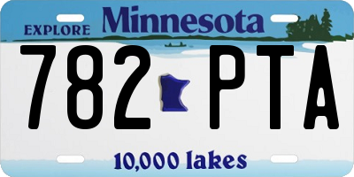 MN license plate 782PTA