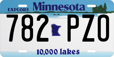 MN license plate 782PZO
