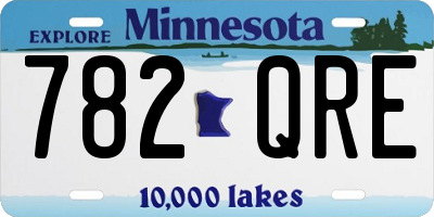 MN license plate 782QRE