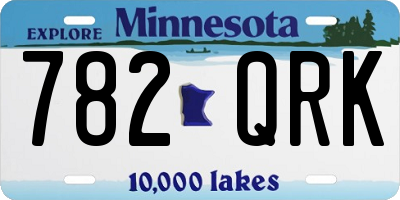 MN license plate 782QRK