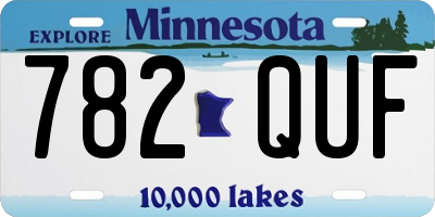 MN license plate 782QUF