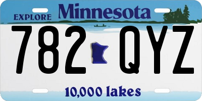 MN license plate 782QYZ