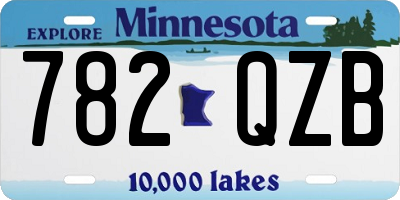 MN license plate 782QZB
