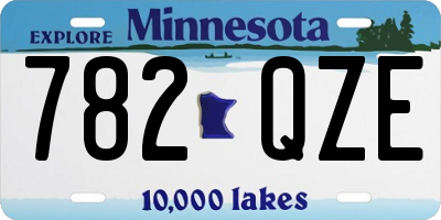 MN license plate 782QZE