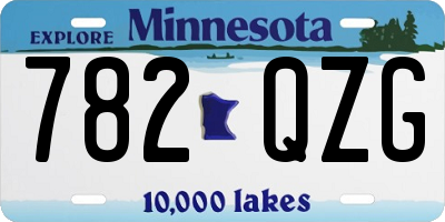 MN license plate 782QZG