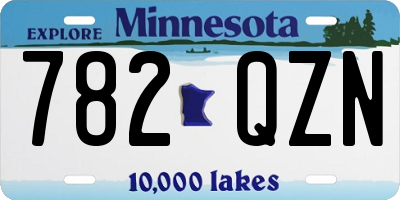 MN license plate 782QZN