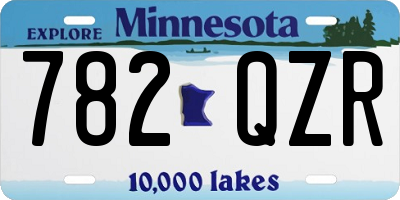 MN license plate 782QZR