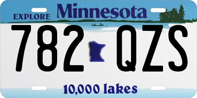 MN license plate 782QZS