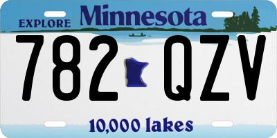 MN license plate 782QZV