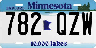 MN license plate 782QZW