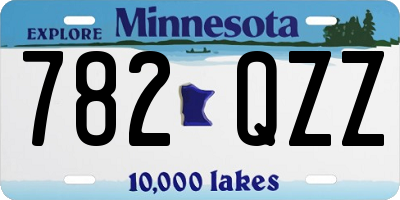 MN license plate 782QZZ