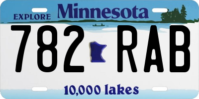 MN license plate 782RAB