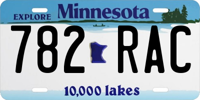 MN license plate 782RAC