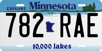 MN license plate 782RAE