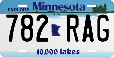 MN license plate 782RAG
