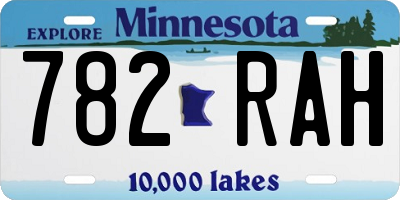 MN license plate 782RAH