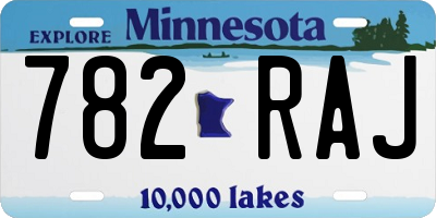 MN license plate 782RAJ