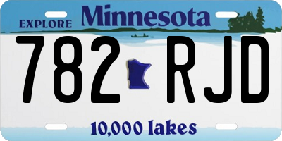 MN license plate 782RJD