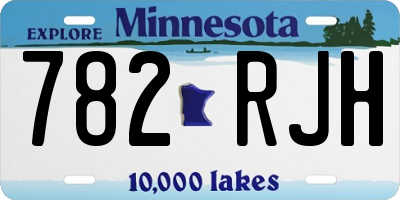 MN license plate 782RJH