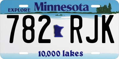 MN license plate 782RJK