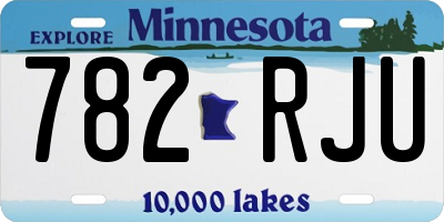 MN license plate 782RJU