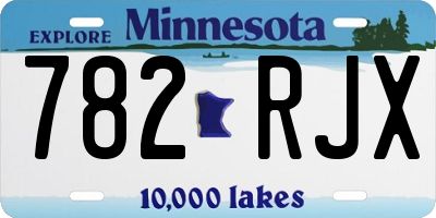 MN license plate 782RJX