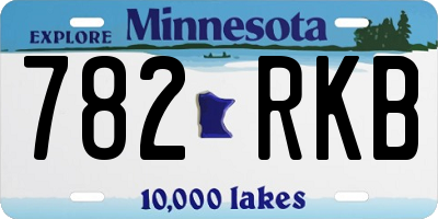 MN license plate 782RKB