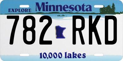 MN license plate 782RKD