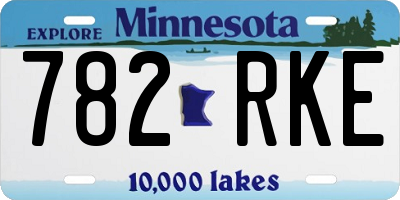 MN license plate 782RKE