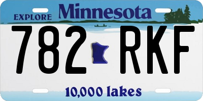 MN license plate 782RKF