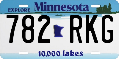 MN license plate 782RKG