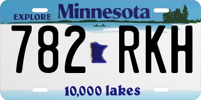 MN license plate 782RKH