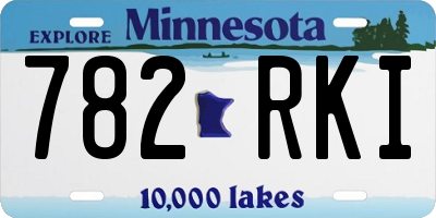 MN license plate 782RKI