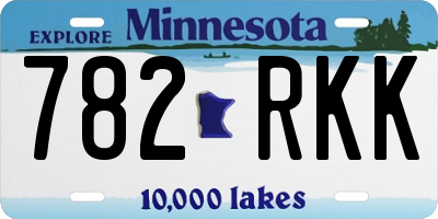 MN license plate 782RKK