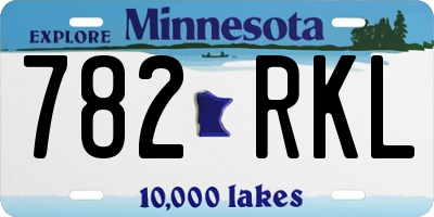 MN license plate 782RKL