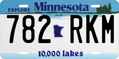 MN license plate 782RKM