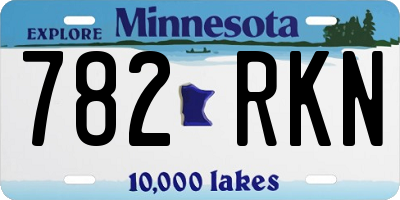 MN license plate 782RKN