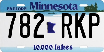 MN license plate 782RKP