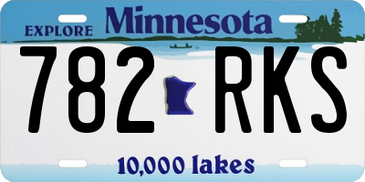 MN license plate 782RKS
