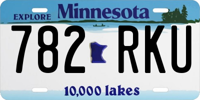 MN license plate 782RKU