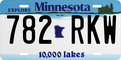 MN license plate 782RKW