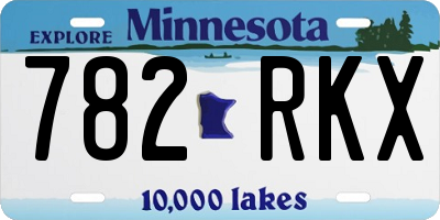 MN license plate 782RKX