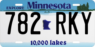 MN license plate 782RKY