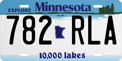 MN license plate 782RLA