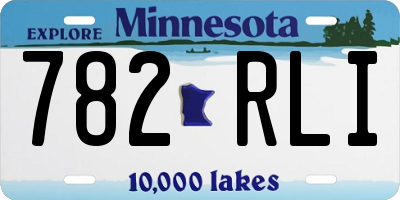 MN license plate 782RLI