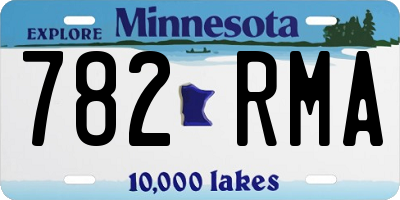MN license plate 782RMA